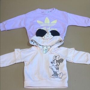 Set of two 3-6 month baby girl sweatshirts